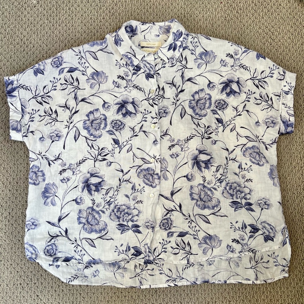***LAST CHANCE Cynthia Rowley Linen Top***